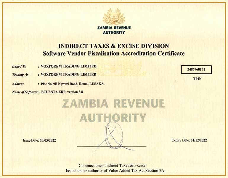ZRA Accounting Software